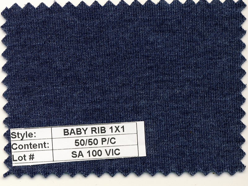 Baby Rib 1X1 50/50 Poly Cotton